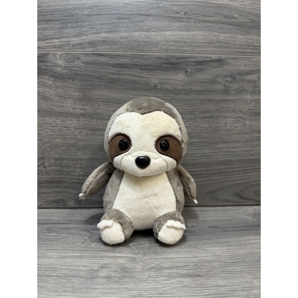 Bellzi Slothi Sloth Cute Gray & Cream Plush Stuffed Animal Toy Friend Soft